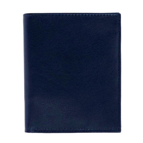 NWOT Buxton Men's Emblem Leather Credit Card Folio Pocket Secretary - Picture 1 of 4